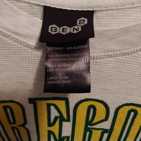 Oregon Ducks NCAA Kids Cream Thermal Style Sweater - Picture 5 of 5